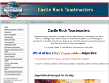 Tablet Screenshot of castlerock.toastmastersclubs.org