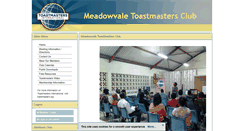 Desktop Screenshot of meadowvale.toastmastersclubs.org