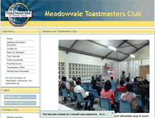 Tablet Screenshot of meadowvale.toastmastersclubs.org