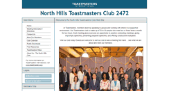 Desktop Screenshot of northhills.toastmastersclubs.org