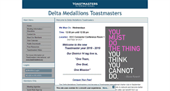 Desktop Screenshot of deltamedallions.toastmastersclubs.org