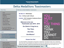 Tablet Screenshot of deltamedallions.toastmastersclubs.org