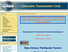 Tablet Screenshot of caloundra.toastmastersclubs.org