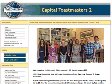 Tablet Screenshot of capital2.toastmastersclubs.org
