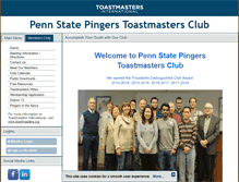 Tablet Screenshot of pingers.toastmastersclubs.org