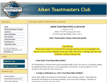 Tablet Screenshot of aikentoastmasters.toastmastersclubs.org