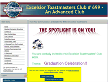 Tablet Screenshot of excelsior699.toastmastersclubs.org