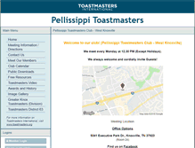 Tablet Screenshot of pellissippi.toastmastersclubs.org