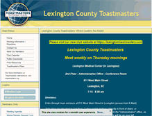 Tablet Screenshot of lexingtoncounty.toastmastersclubs.org