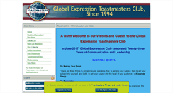 Desktop Screenshot of globalexpression.toastmastersclubs.org