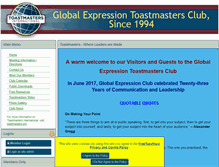 Tablet Screenshot of globalexpression.toastmastersclubs.org