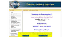Desktop Screenshot of greatersudbury.toastmastersclubs.org