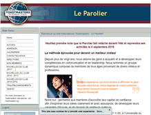 Tablet Screenshot of leparolier.toastmastersclubs.org