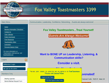 Tablet Screenshot of foxvalleytoastmasters.toastmastersclubs.org