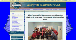 Desktop Screenshot of catonsville.toastmastersclubs.org
