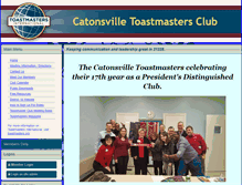 Tablet Screenshot of catonsville.toastmastersclubs.org