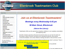 Tablet Screenshot of ellenbrook.toastmastersclubs.org