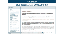 Desktop Screenshot of ouagaforum.toastmastersclubs.org