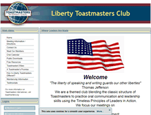 Tablet Screenshot of liberty.toastmastersclubs.org