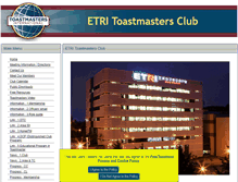 Tablet Screenshot of etri.toastmastersclubs.org