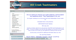 Desktop Screenshot of millcreek.toastmastersclubs.org