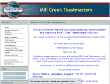 Tablet Screenshot of millcreek.toastmastersclubs.org