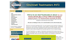 Desktop Screenshot of cincinnati.toastmastersclubs.org