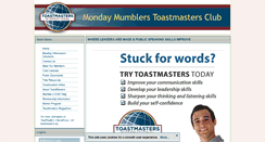 Desktop Screenshot of mondaymumblers.toastmastersclubs.org