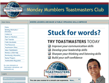 Tablet Screenshot of mondaymumblers.toastmastersclubs.org