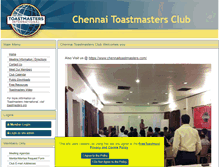 Tablet Screenshot of chennaitoastmastersclub.toastmastersclubs.org