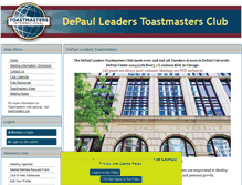 Tablet Screenshot of depaulleaders.toastmastersclubs.org