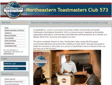 Tablet Screenshot of 573.toastmastersclubs.org