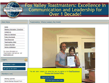 Tablet Screenshot of foxvalley.toastmastersclubs.org