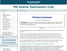 Tablet Screenshot of pmiatl.toastmastersclubs.org