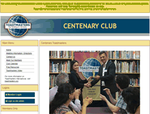 Tablet Screenshot of centenary.toastmastersclubs.org