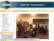 Tablet Screenshot of lakeside.toastmastersclubs.org