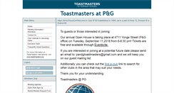 Desktop Screenshot of pandg.toastmastersclubs.org