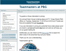 Tablet Screenshot of pandg.toastmastersclubs.org