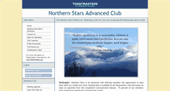 Desktop Screenshot of northernstars.toastmastersclubs.org