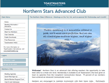 Tablet Screenshot of northernstars.toastmastersclubs.org