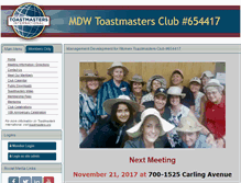 Tablet Screenshot of 654417.toastmastersclubs.org