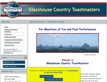 Tablet Screenshot of glasshousecountry.toastmastersclubs.org