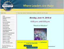Tablet Screenshot of greenbay.toastmastersclubs.org