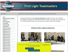 Tablet Screenshot of firstlight.toastmastersclubs.org