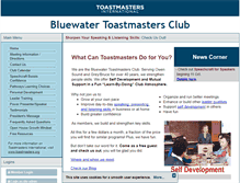 Tablet Screenshot of bluewater.toastmastersclubs.org