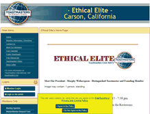Tablet Screenshot of ethicalelite.toastmastersclubs.org