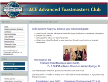 Tablet Screenshot of ace.toastmastersclubs.org