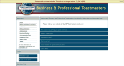 Desktop Screenshot of businessandprofessional.toastmastersclubs.org