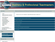 Tablet Screenshot of businessandprofessional.toastmastersclubs.org