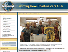 Tablet Screenshot of morningdews.toastmastersclubs.org